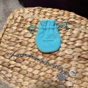 Tiffany & Co. Silver Bracelet with Heart Charm